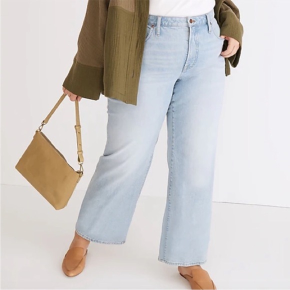 20W Plus Madewell The Perfect Vintage Wide-Leg Jean Denim Pants light Wash - Picture 1 of 9
